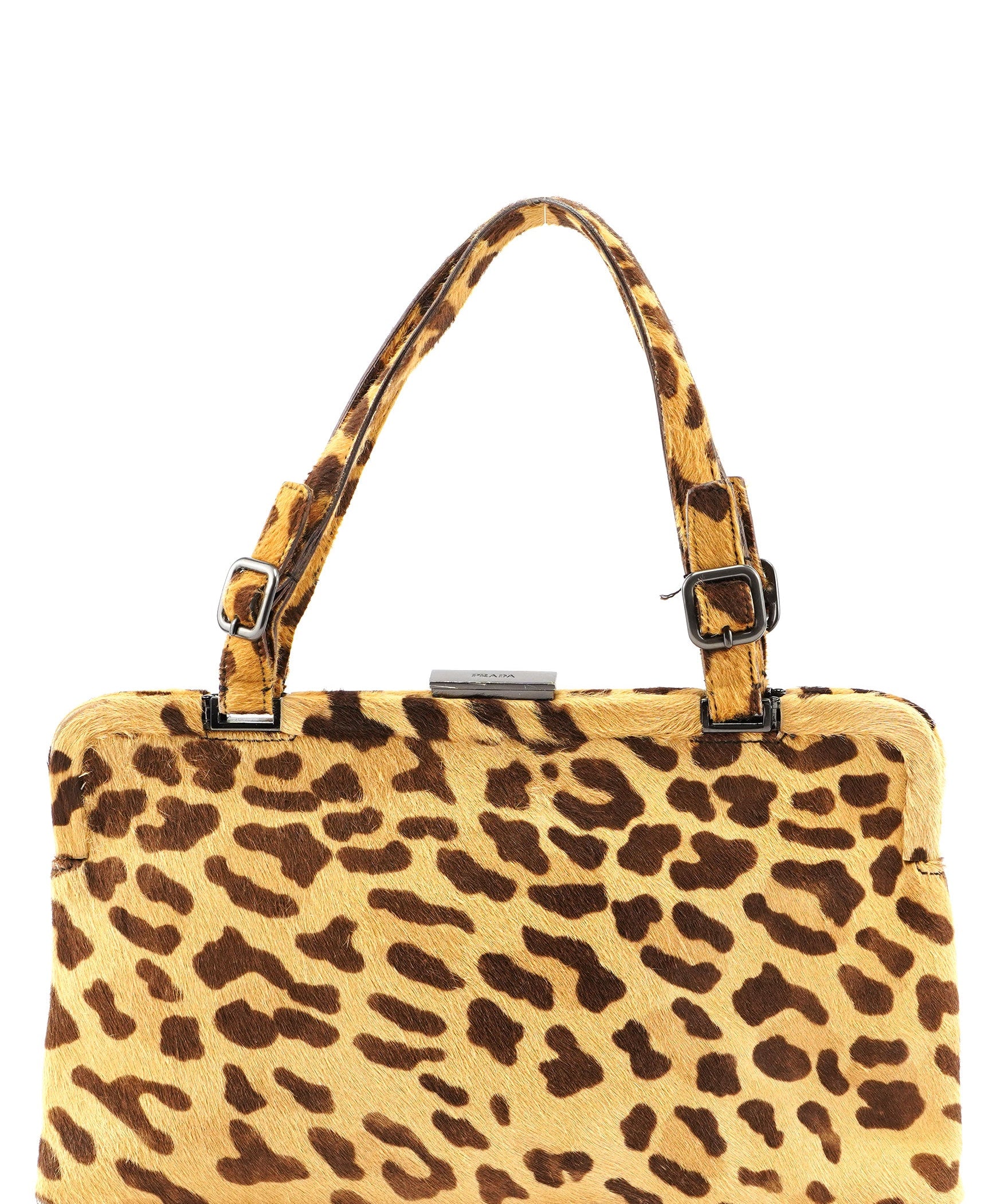 Prada Leopard Fur Clutch Handbag