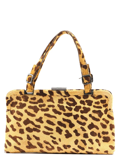 Prada Leopard Fur Clutch Handbag