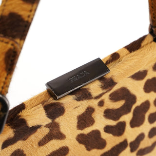 Prada Leopard Fur Clutch Handbag