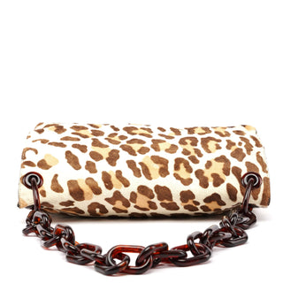 Prada 4941 Leopard Fur Plastic Chain Bag