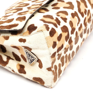 Prada Leopard Fur Plastic Chain Bag