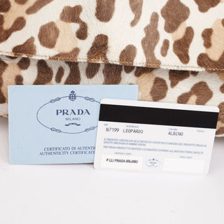 Prada Leopard Fur Plastic Chain Shoulder Bag