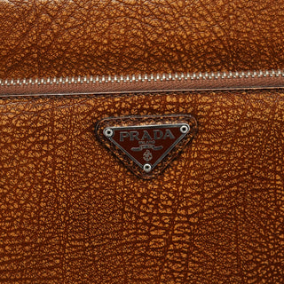 Prada Light Brown Lama Leather Belt Shoulder Bag