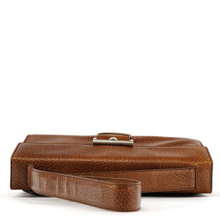 Prada Light Brown Lama Leather Belt Shoulder Bag