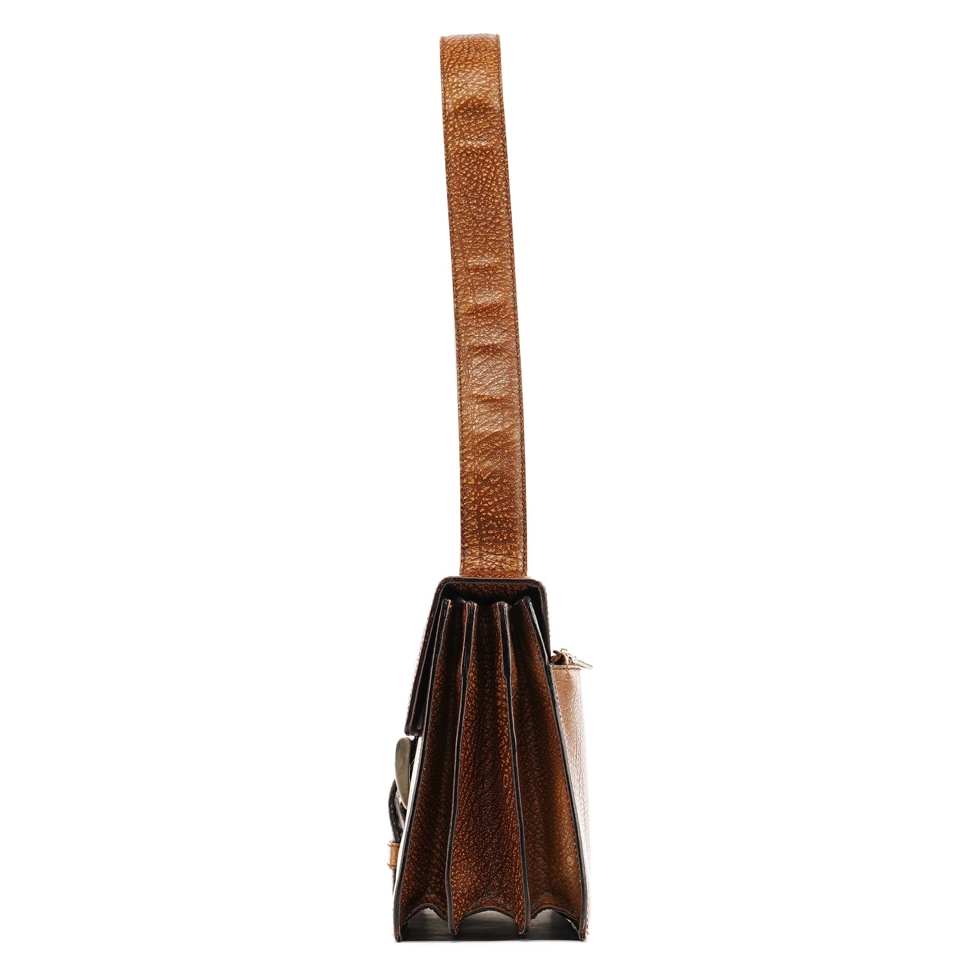 Prada Light Brown Lama Leather Belt Shoulder Bag