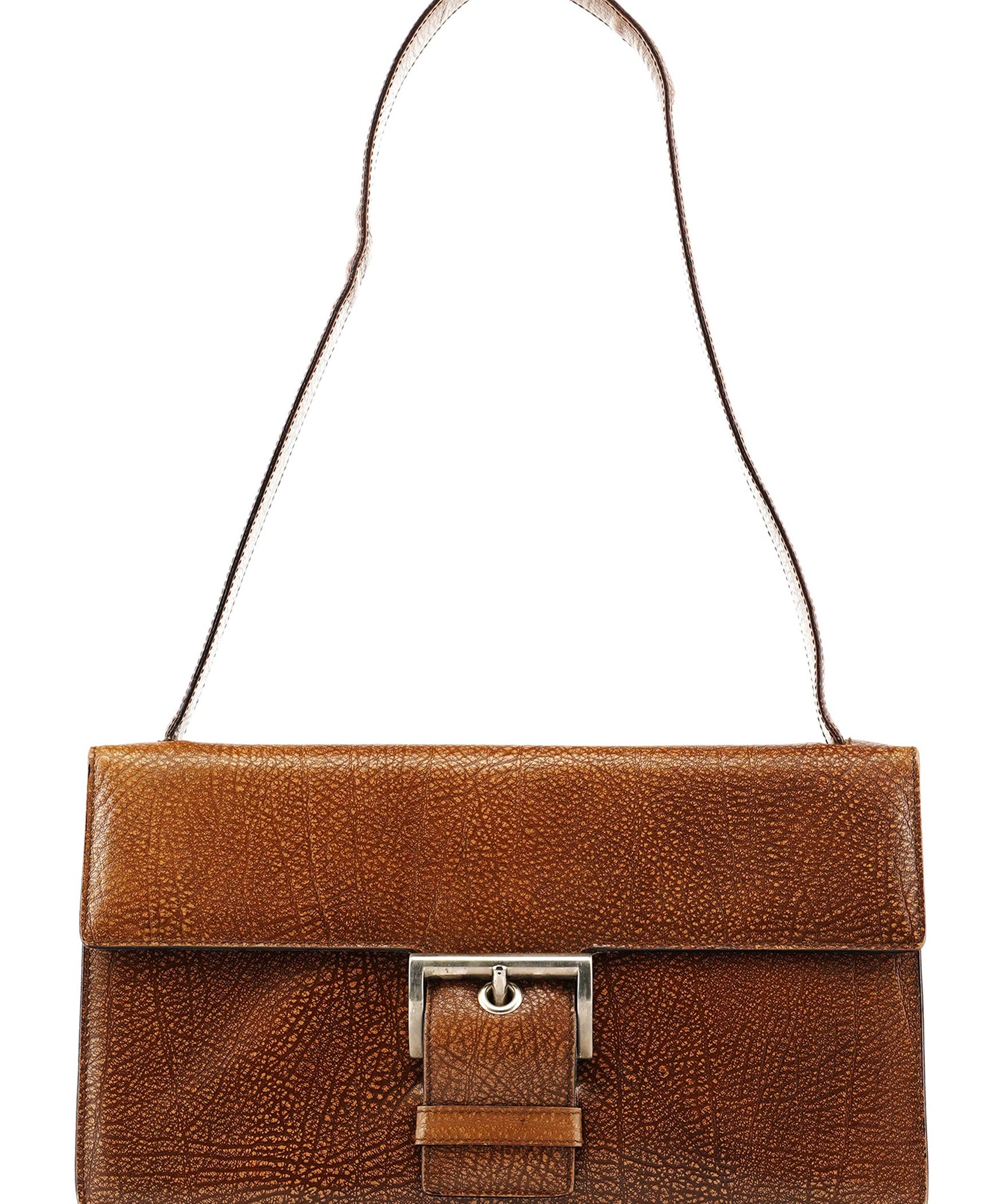 Prada Light Brown Lama Leather Belt Shoulder Bag