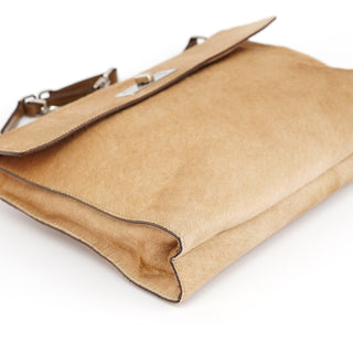 Prada Light Brown Ponyhair Turnlock Bag