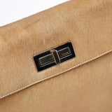 Prada Light Brown Ponyhair Turnlock Bag
