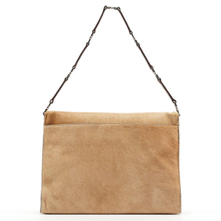 Prada Light Brown Ponyhair Turnlock Bag