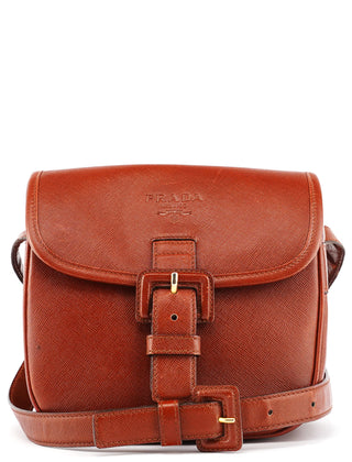 Prada Light Brown Saffiano Leather Crossbody Bag