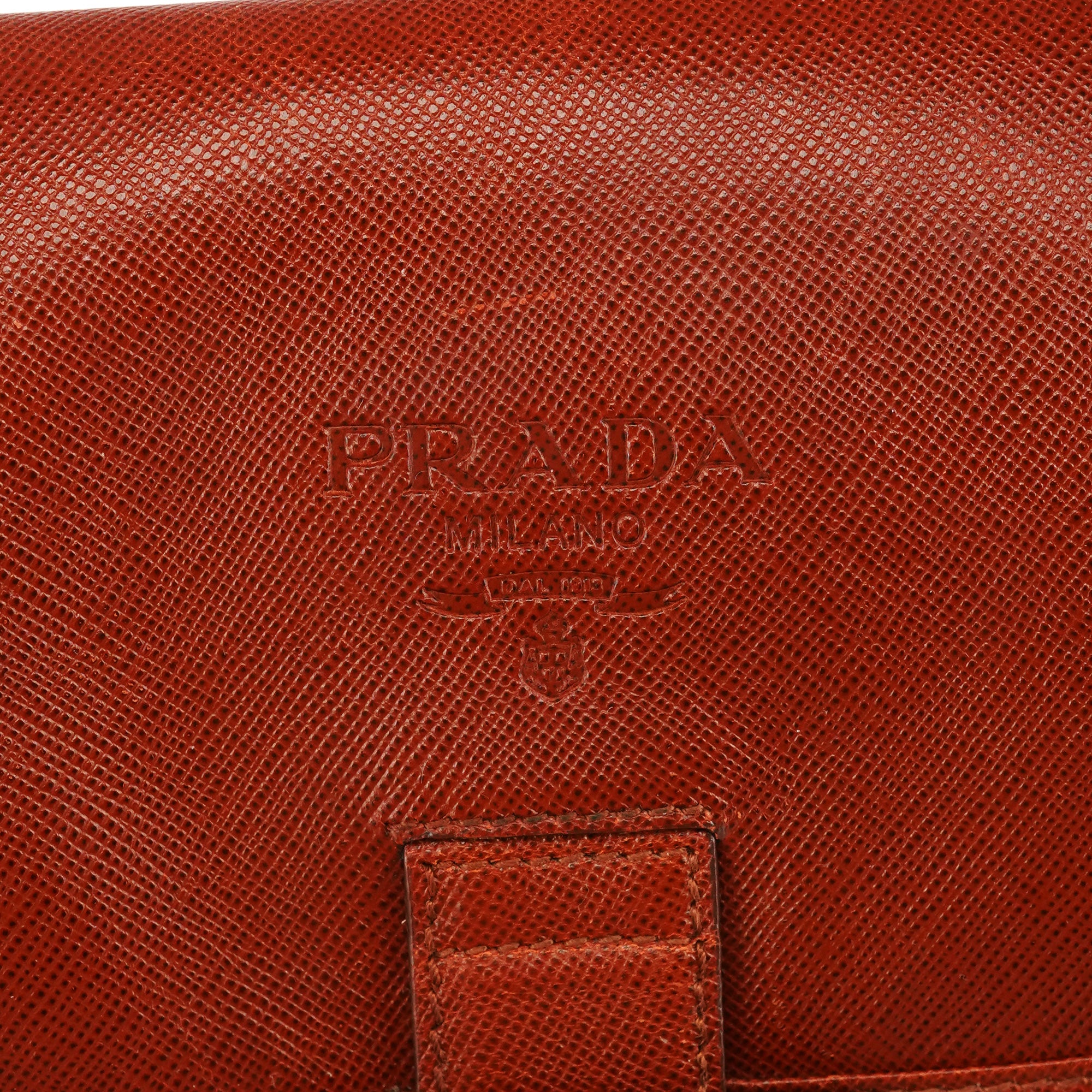 Prada Light Brown Saffiano Leather Crossbody Bag