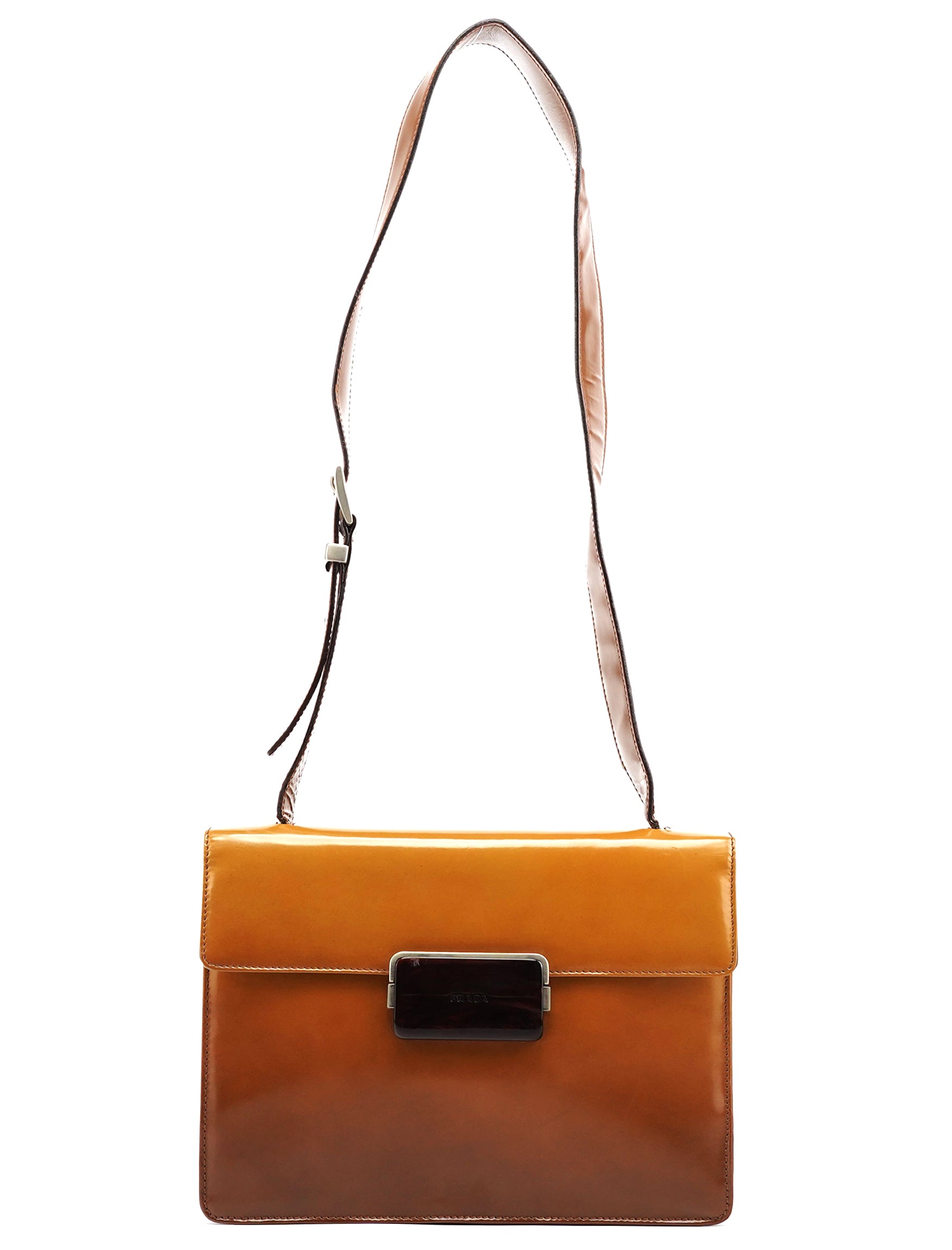 Prada Light Brown Spazzolato Crossbody Bag