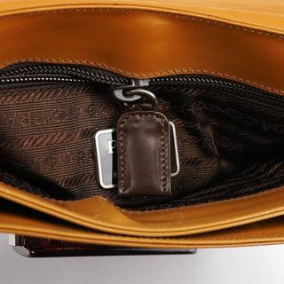 Prada Light Brown Spazzolato Gradient Buckle Bag