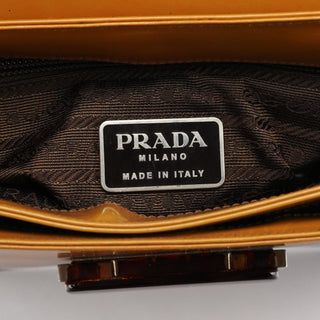 Prada Light Brown Spazzolato Gradient Buckle Bag
