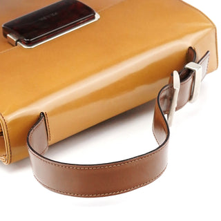Prada Light Brown Spazzolato Gradient Buckle Bag