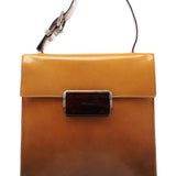 Prada Light Brown Spazzolato Gradient Buckle Bag