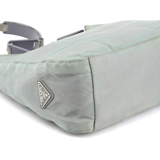 Prada Light Green Tessuto Nylon Plastic Shoulder Bag