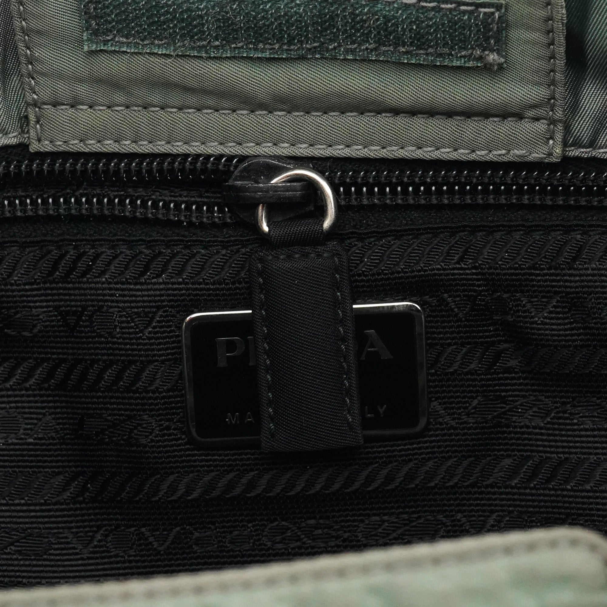 Prada Light Green Tessuto Nylon Plastic Shoulder Bag