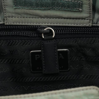 Prada Light Green Tessuto Nylon Plastic Shoulder Bag