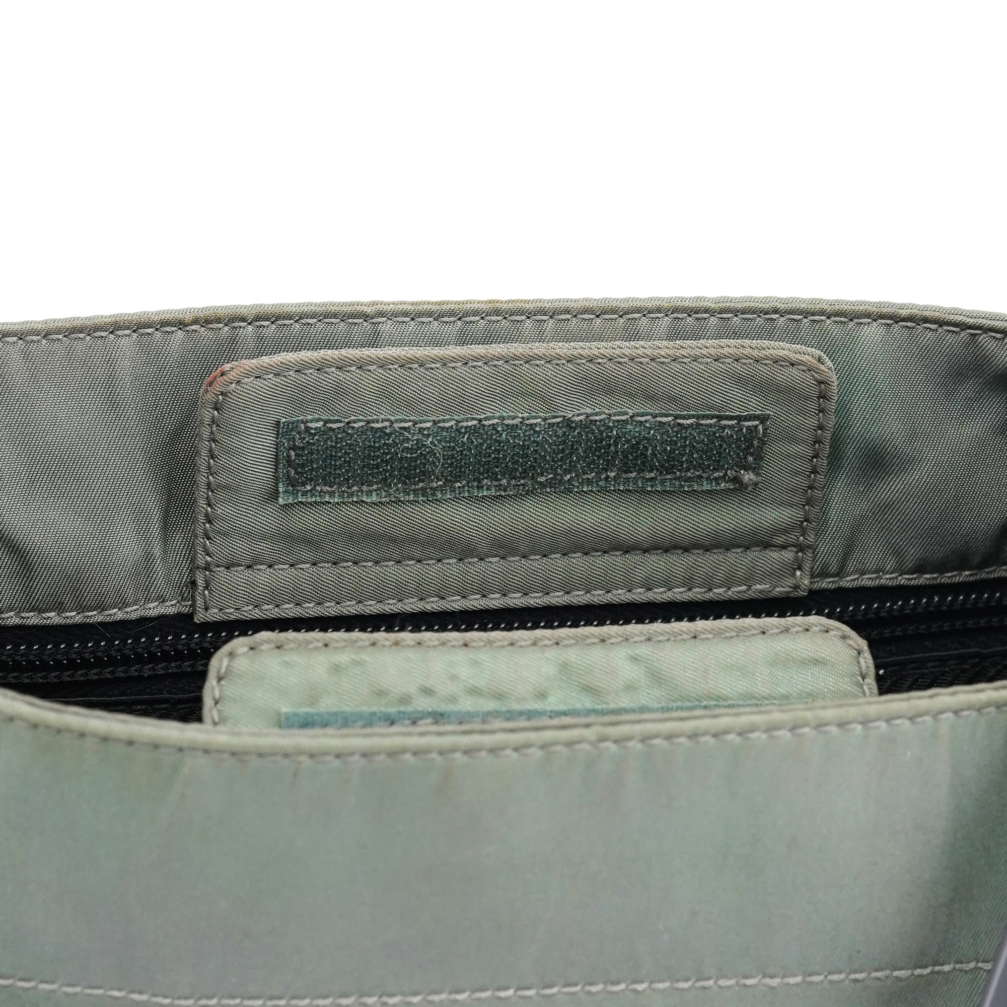 Prada Light Green Tessuto Nylon Plastic Shoulder Bag