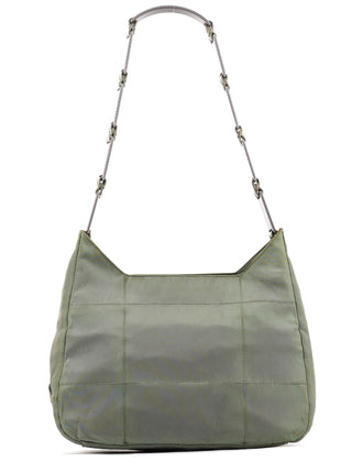 Prada Light Green Tessuto Nylon Plastic Shoulder Bag