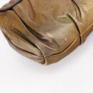 Prada Metallic Leather Hobo Shoulder Bag