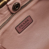 Prada Metallic Leather Hobo Shoulder Bag