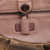 Prada Metallic Leather Hobo Shoulder Bag