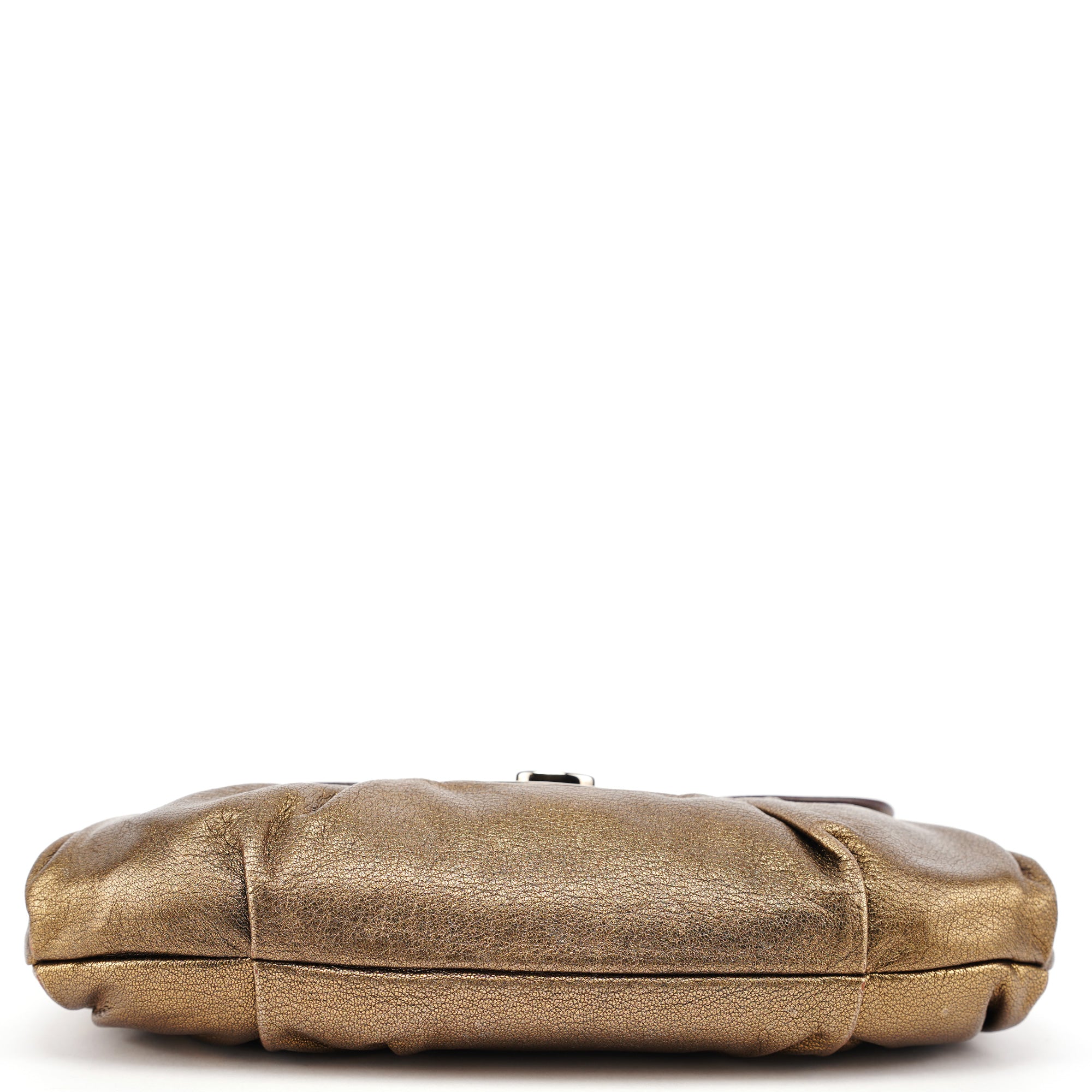 Prada Metallic Leather Hobo Shoulder Bag