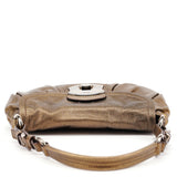 Prada Metallic Leather Hobo Shoulder Bag
