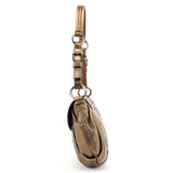 Prada Metallic Leather Hobo Shoulder Bag