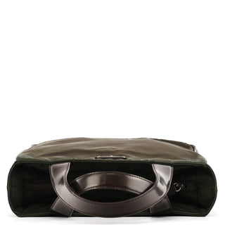 Prada Military Green Tessuto Spazzolato Tote Bag
