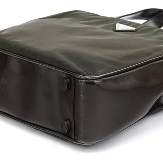 Prada Military Green Tessuto Spazzolato Tote Bag
