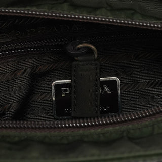 Prada Military Green Tessuto Spazzolato Tote Bag