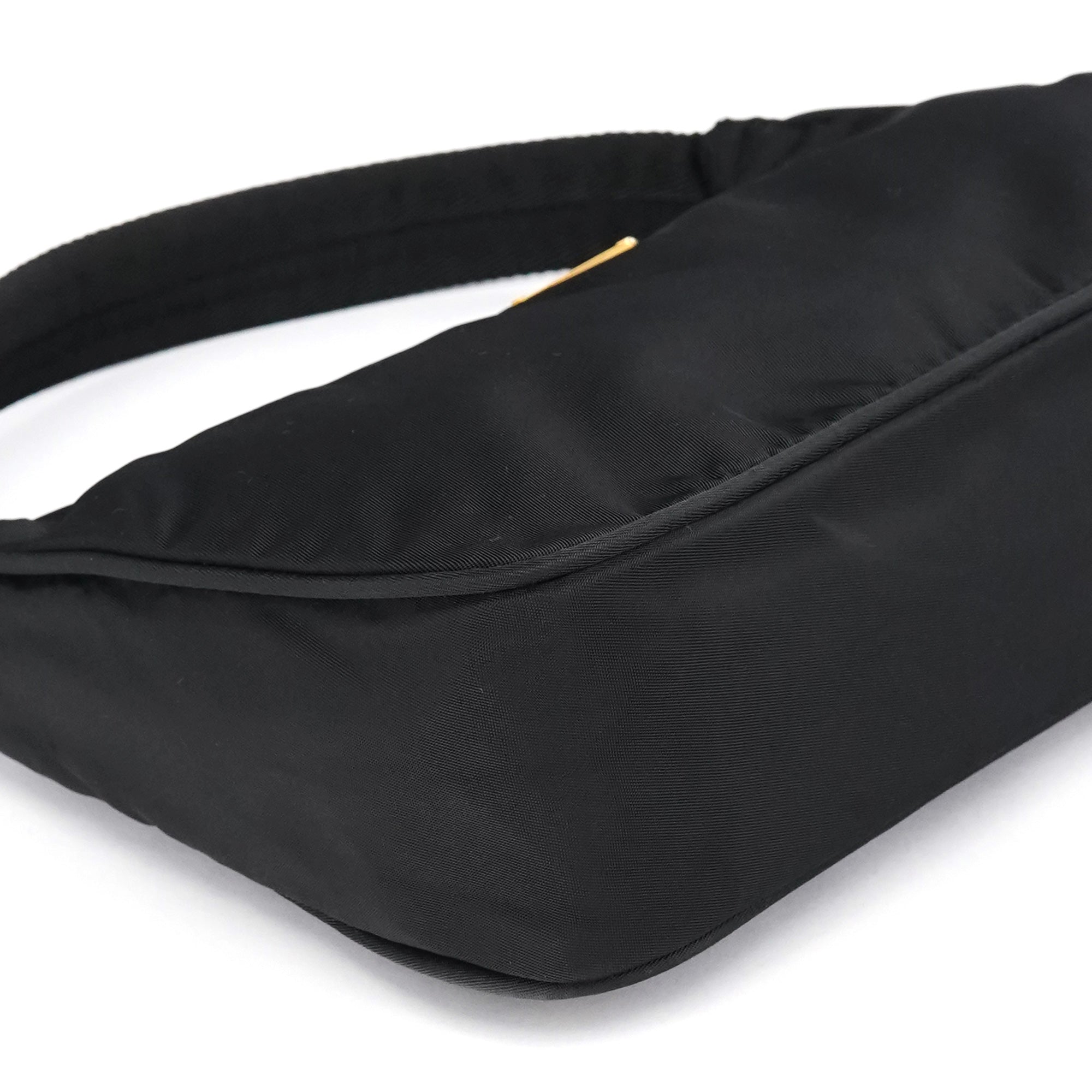 Prada MV515 Black Tessuto Mini Hobo Shoulder Bag