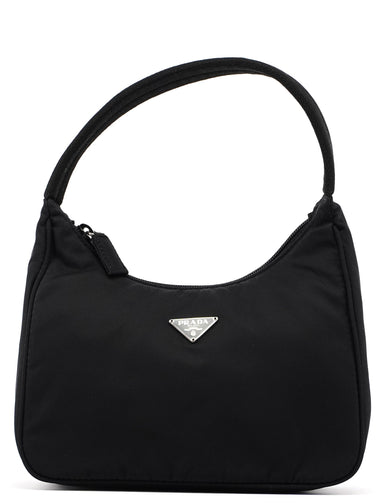 Prada MV519 Black Tessuto Mini Hobo Bag