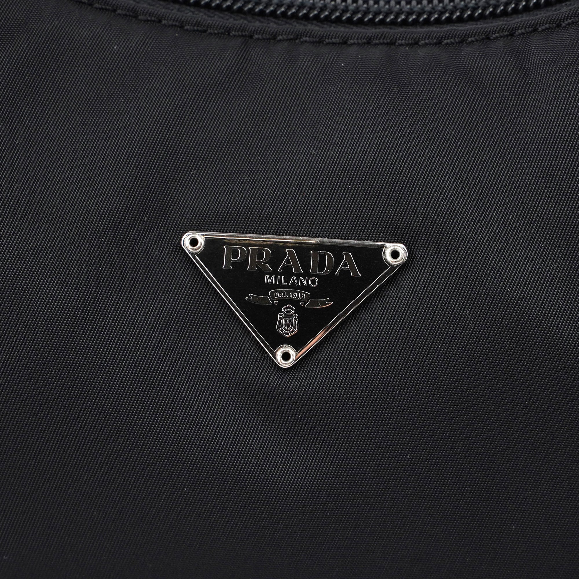Prada MV519 Black Tessuto Mini Hobo Bag