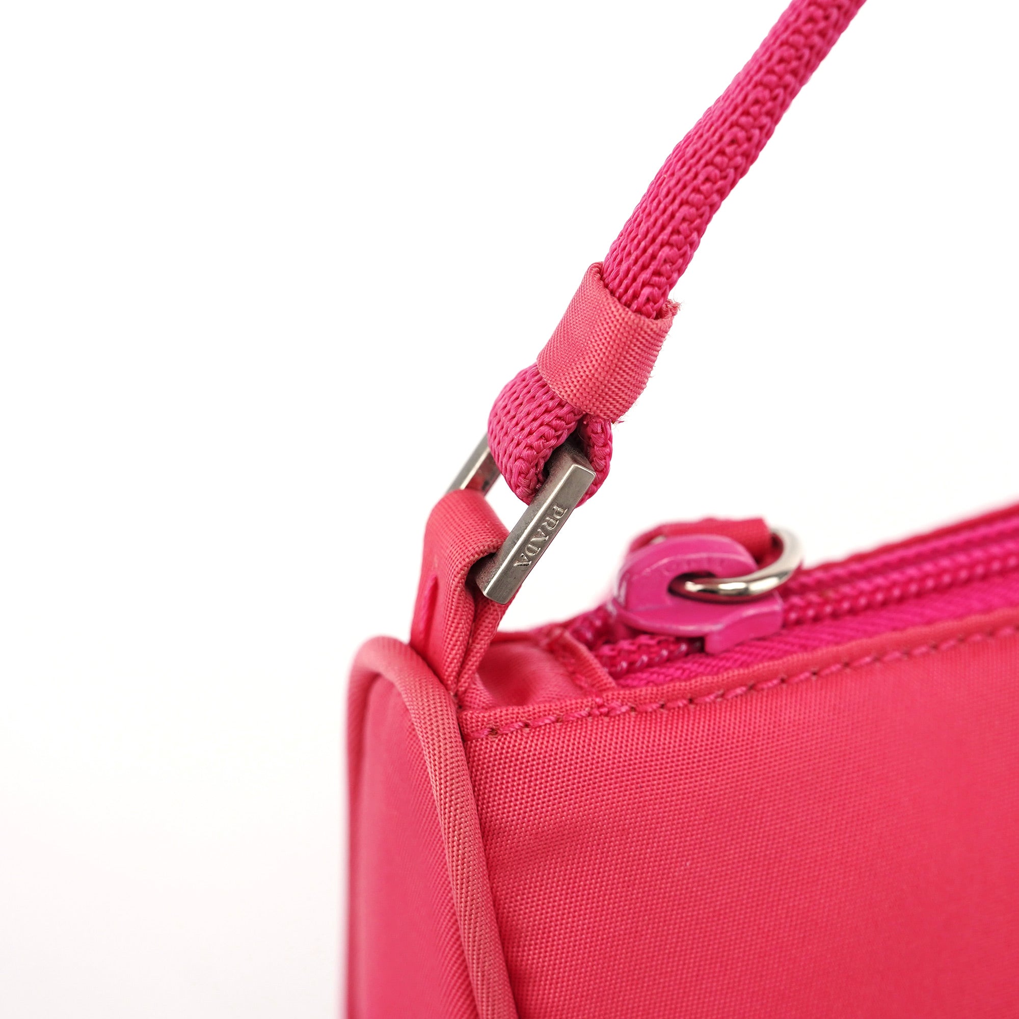 Prada MV519 Pink Tessuto Mini Hobo Bag