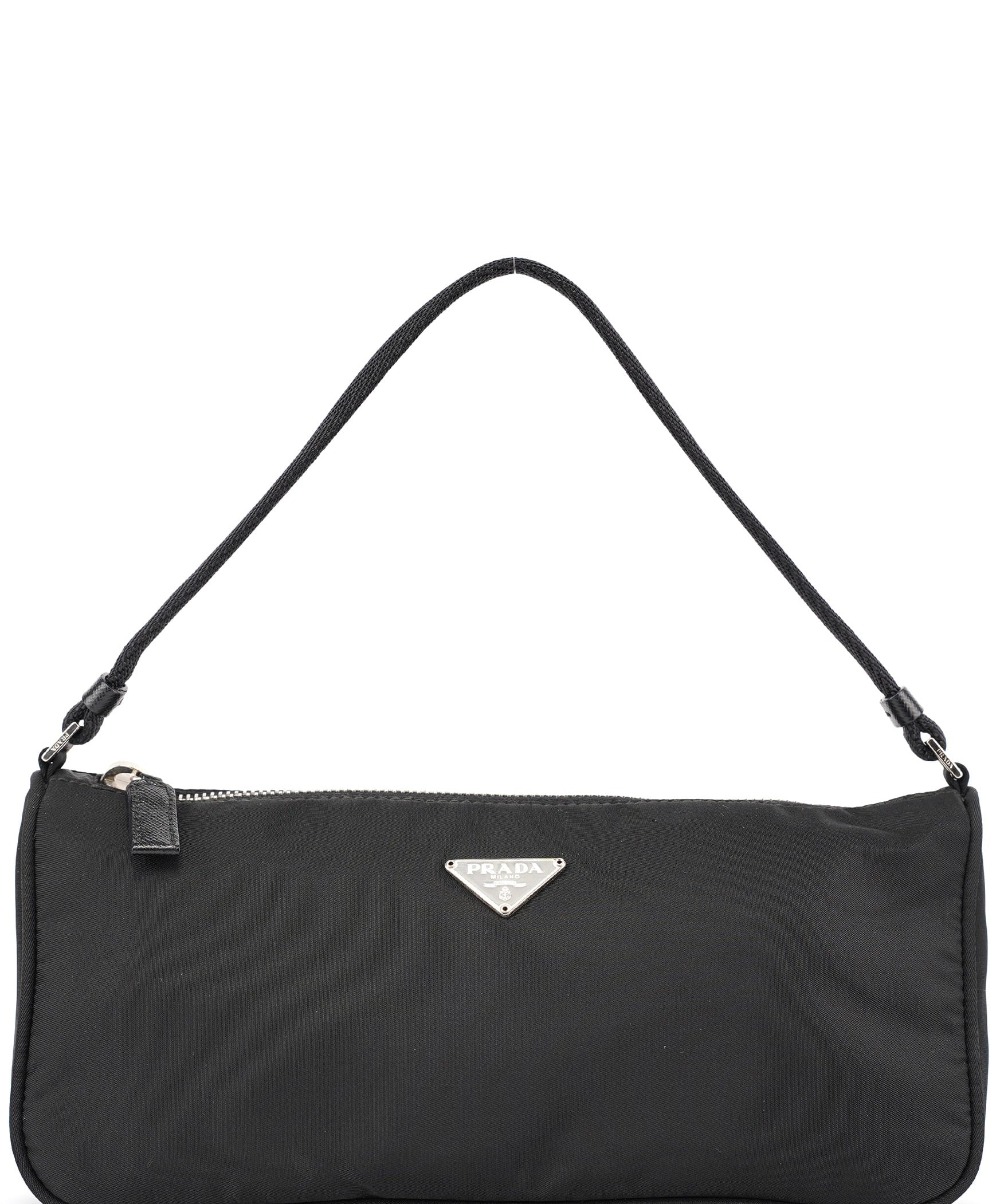 Prada MV633 Black Tessuto Mini Hobo Bag