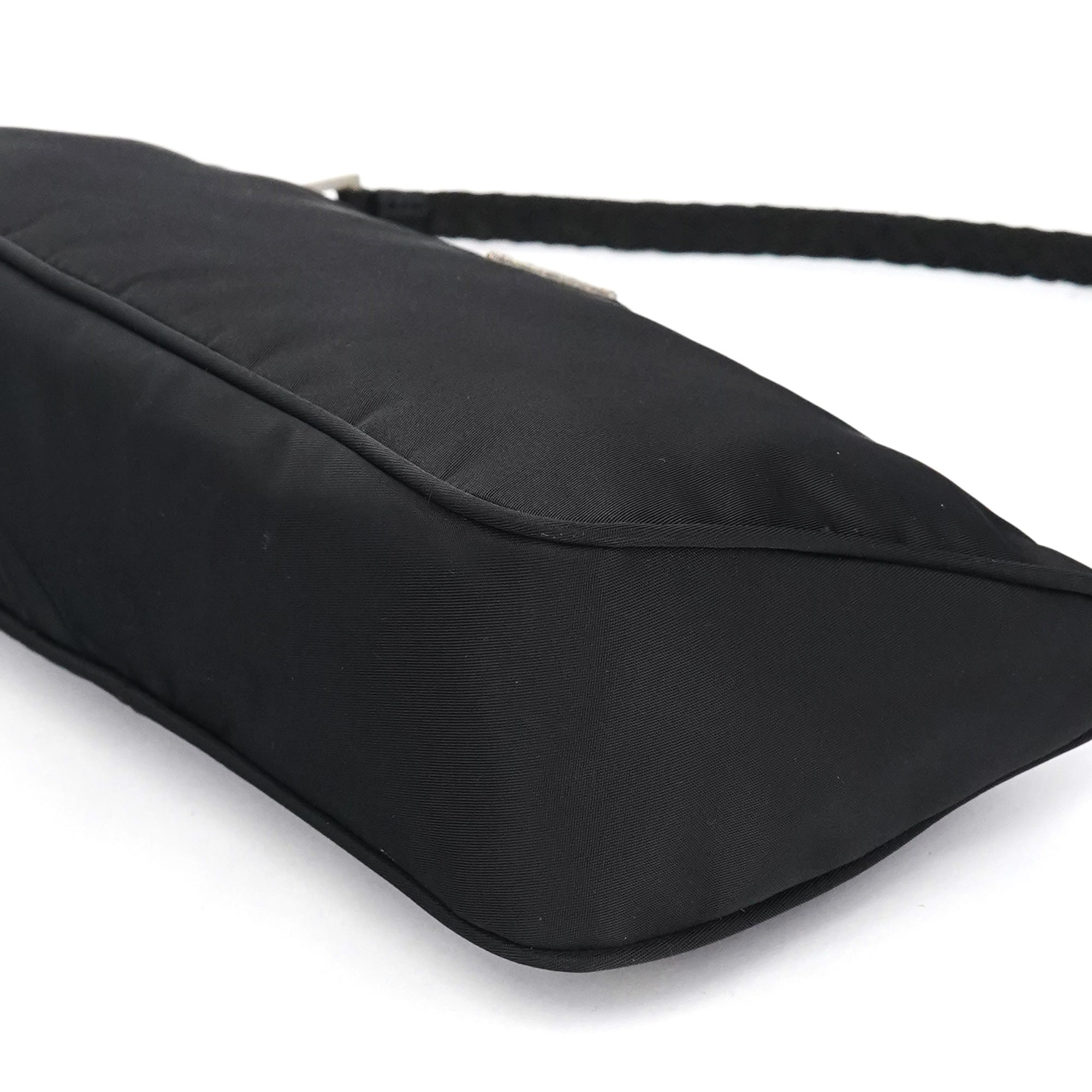 Prada MV633 Black Tessuto Mini Hobo Bag
