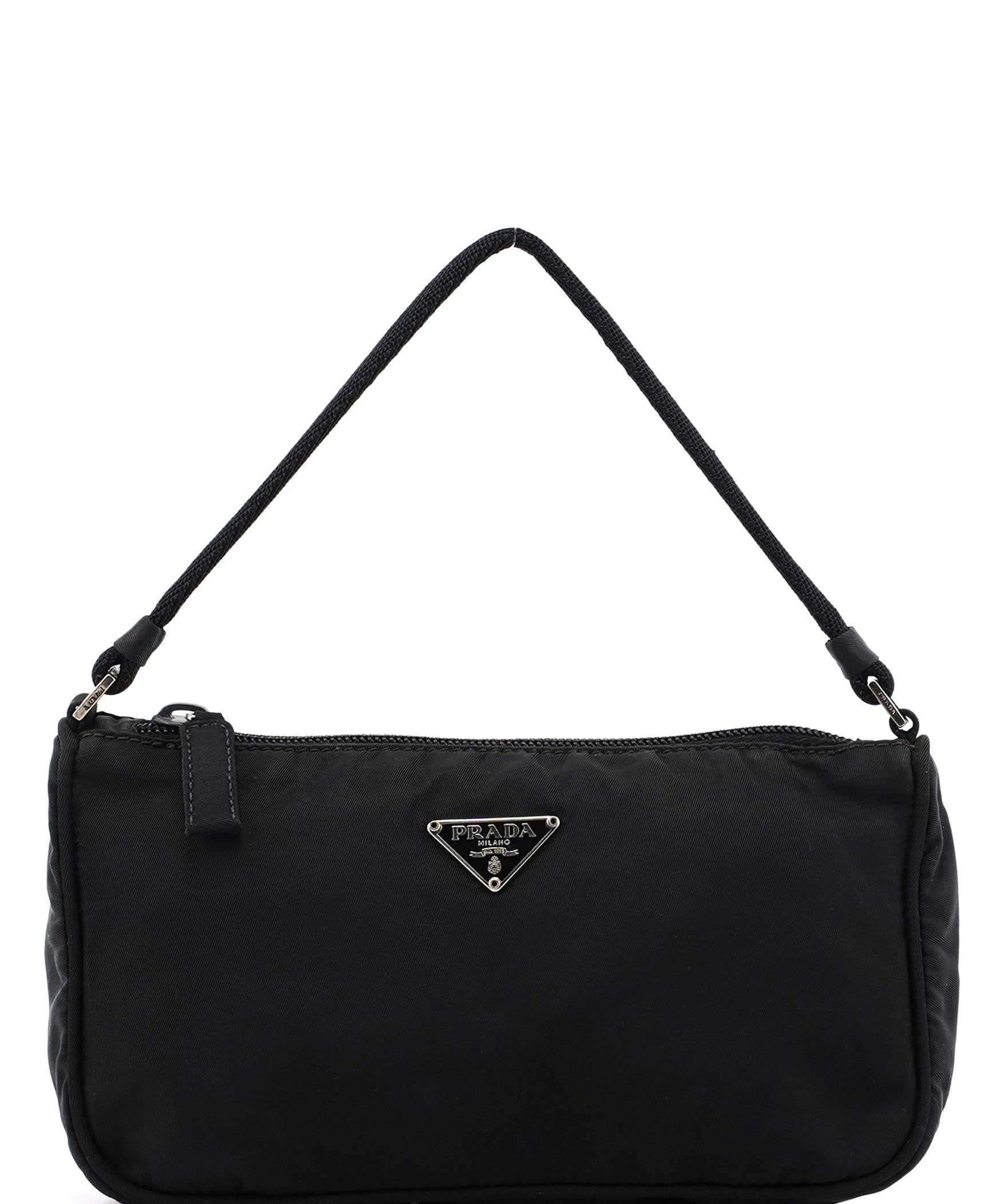 Prada MV633 Black Tessuto Mini Hobo Bag
