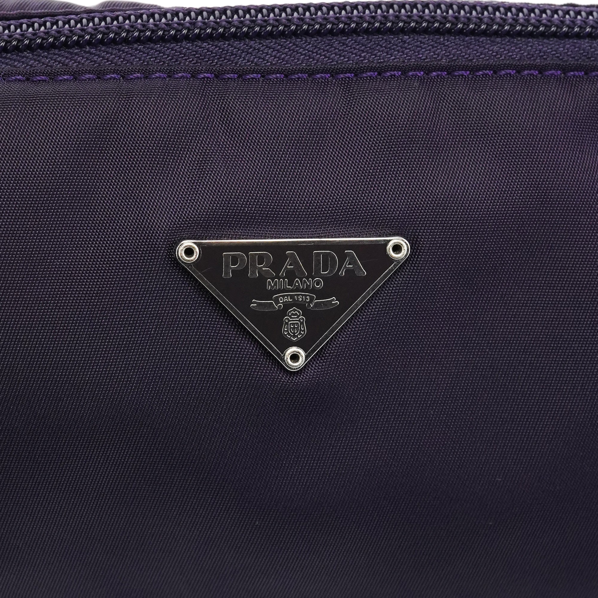 Prada MV633 Purple Tessuto Nylon Mini Hobo Bag