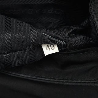 Prada Navy Gold Tessuto Metal Top Handle Bag