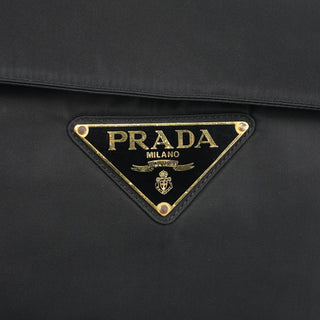 Prada Navy Gold Tessuto Metal Top Handle Bag