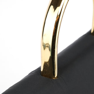 Prada Navy Gold Tessuto Metal Top Handle Bag