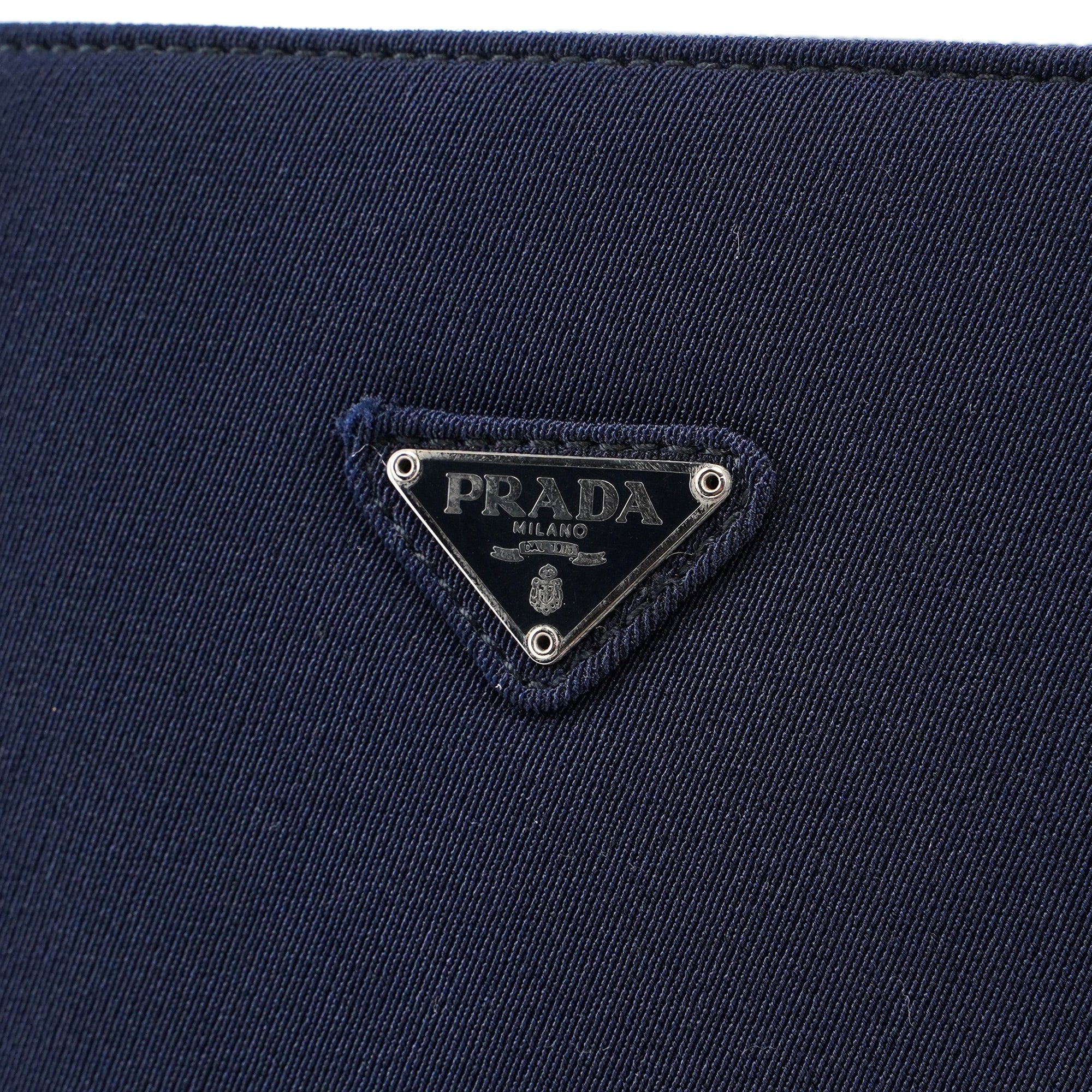 Prada Navy Mesh Plastic Chain Shoulder Bag