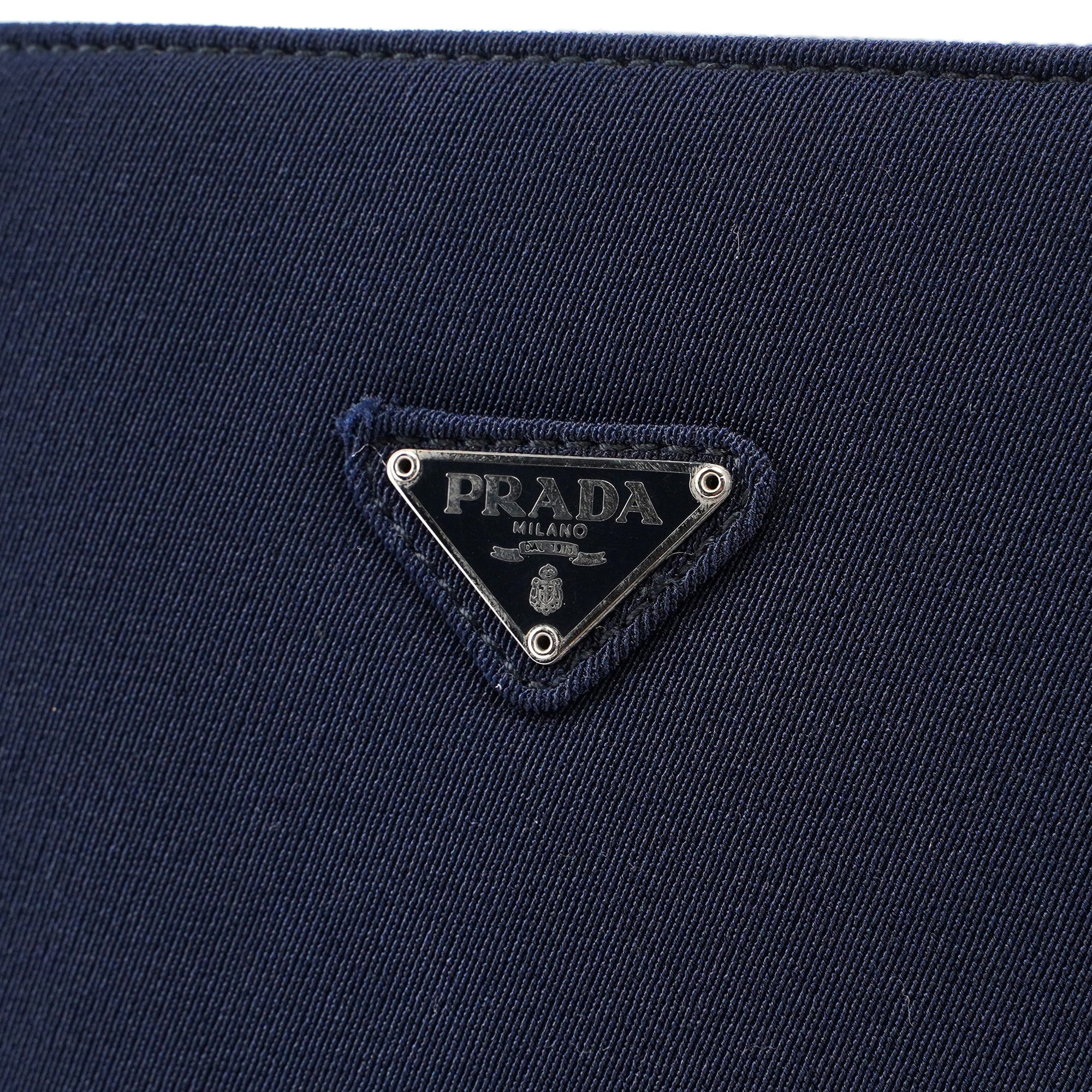 Prada Navy Mesh Plastic Chain Shoulder Bag