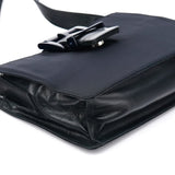 Prada Navy Nappa Trend Nylon Buckle Shoulder Bag