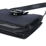 Prada Navy Nappa Trend Nylon Buckle Shoulder Bag