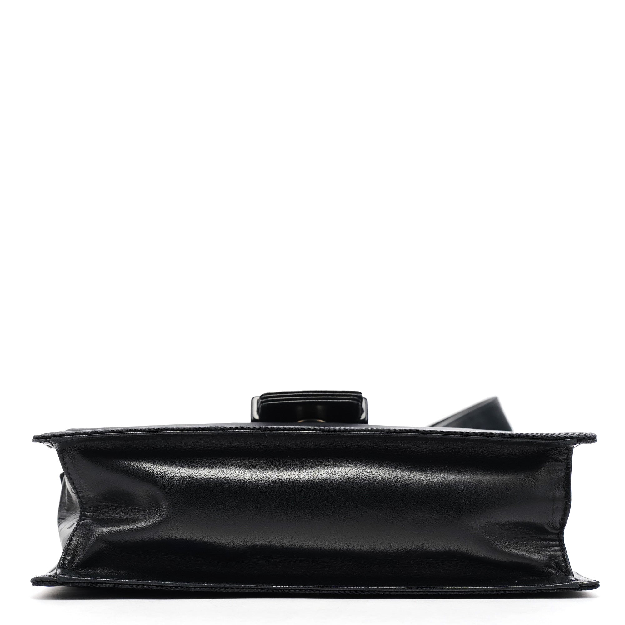 Prada Navy Nappa Trend Nylon Buckle Shoulder Bag